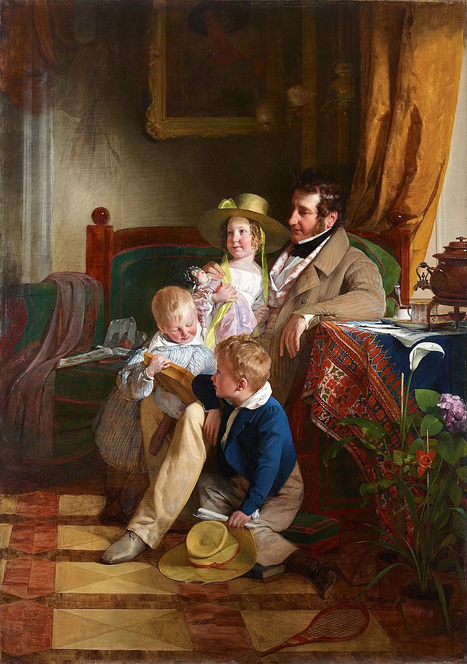 Ritratto di Rudolf von Arthaber e i suoi figli Rudolf, Emilie e Gustav - Österreichische Galerie Belvedere, Vienna